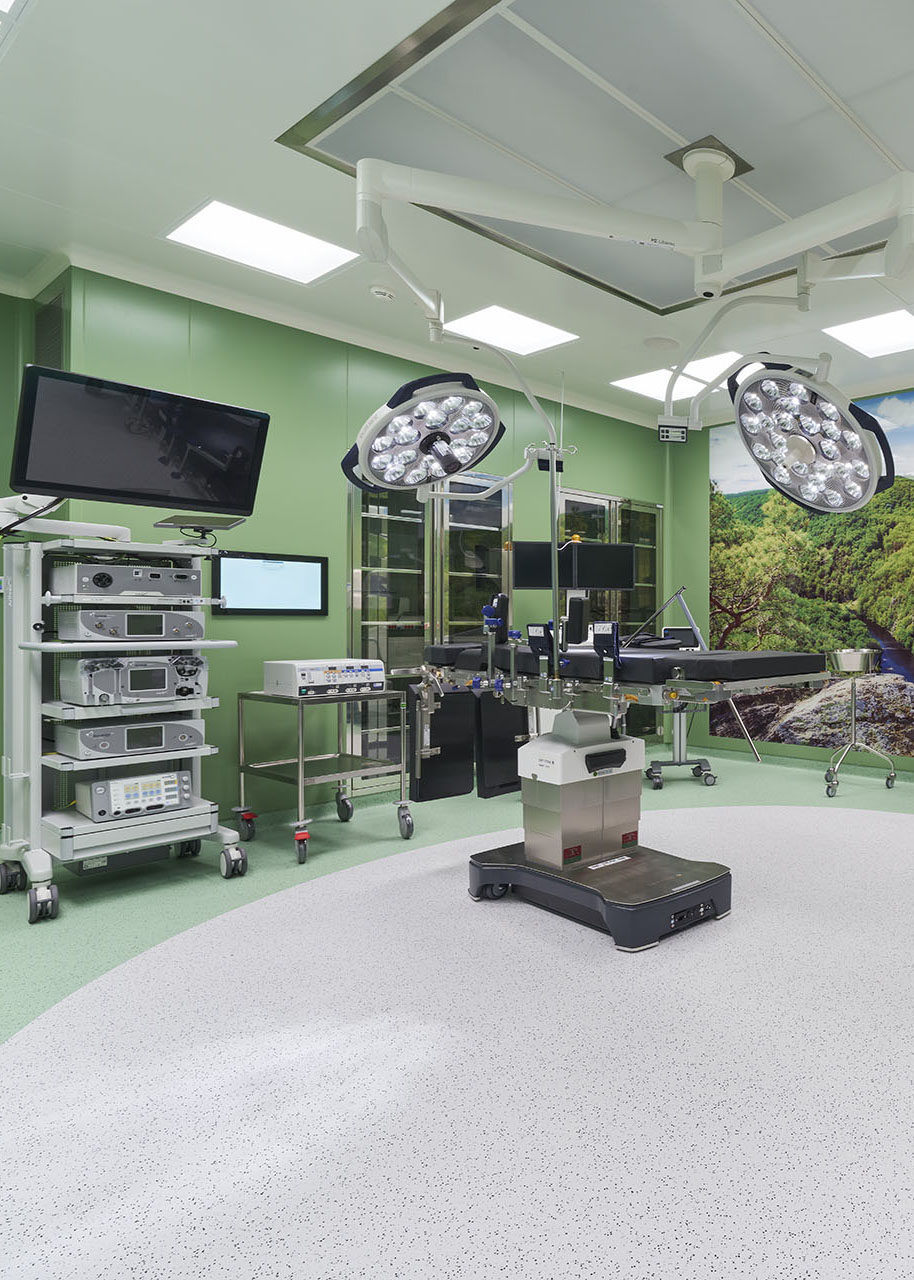 State-of-the-art green operating room setup